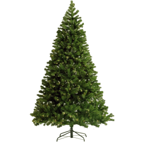 Pre-Installed Illuminated Christmas Tree 6 Foot Faux Hinged Christmas Tree With Foldable Stand