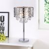 Malati Chrome Crystal Accent 3 Light Steel Table Lamp Wish Metal Shade