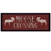 "Moose Crossing" By Lauren Rader, Printed Wall Art, Ready To Hang Framed Poster, Black Frame