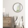 Beaded Round Wall Mirror 27"D