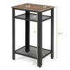 Simple Modern Style 3-Tier Industrial Side End Telephone Table Tall Nightstand