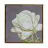 Set of 4 White and Gold Botanical Wall Art Prints, Home Decor for Living Room Dining Room Bedroom Hallway, 20' x 20'