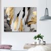 Framed Canvas Wall Art Decor Abstract Style Painting, Gold and Silver Color Painting , Decor-Ready To Hang