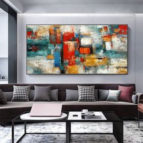 Hand Oil Paintings Wall Art On Canvas Wall Art Decoration Modern Abstract Picture For Home Living Room hallway bedroom luxurious decorative painting (size: 50x100cm)