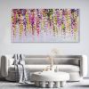 Hand Painted Oil Painting Abstract Floral Texture Canvas Oil Painting Colorful Wall Decor Art Modern Landscape Painting Living Room Decor Oil Painting