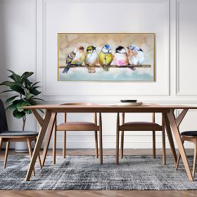 Handmade Oil Painting Abstract Colorful Birds oil Painting On Canvas Original Animal Wall Art Modern Acrylic Painting Living room Home Decor (size: 150x220cm)