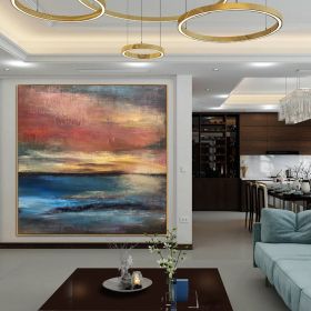 Handmade Oil Painting Wall Art Abstract Oil Painting Handmade Modern Paintings On Canvas Home Decoration For Living Room Home Office Decor (size: 120x120cm)