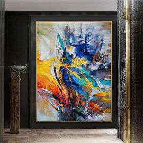 Handmade Oil Painting On Canvas Wall Art Decoration Modern Abstract Living Room Hallway Bedroom Luxurious Decorative Painting (size: 90x120cm)