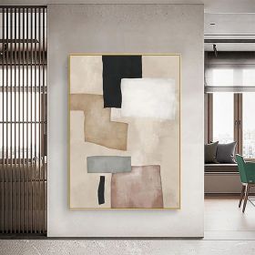 Oil Painting Handmade Hand Painted Wall Art Modern Abstract Simple Geometric Living Room Hallway Bedroom Luxurious Decorative Painting (size: 50x70cm)