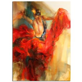 Hand Painted Abstract Oil Painting Wall Art Modern Contemporary Dancing Women Picture Canvas Home Decor For Living Room No Frame (size: 60x90cm)