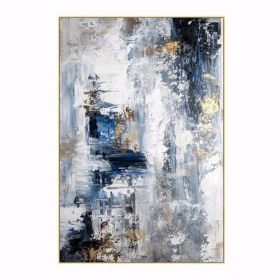 100% Hand Painted Abstract Painting Modern Abstract Blue Hand Made Oil Painting Wall Art Abstract Textured Art Wall Art No frame (size: 50x70cm)