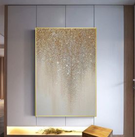 100% Hand Painted Abstract Oil Painting Wall Art Modern Gold Foil Picture On Canvas Minimalist Home Decoration For Living Room No Frame (size: 60x90cm)