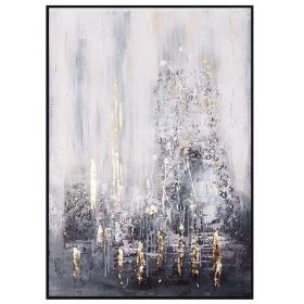 Large Original Hand Painted Abstract Textured Modern Golden Oil Painting On Canvas Wall Art For Living Room Home Decor No Frame (size: 150x220cm)