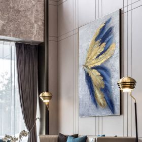 Best 100% Hand Painted Abstract Silver Gold Butterfly Oil Painting Canvas Art Modern Artwork Wall Art Picture Living Room Bedroom (size: 80x160cm)