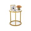 End Table with Metal Frame for Modern Living Room and Bedroom