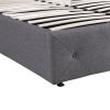 Full size Upholstered Platform bed with a Hydraulic Storage System