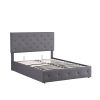 Full size Upholstered Platform bed with a Hydraulic Storage System