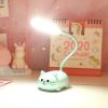 1pc Adjustable Table Lamp; Cartoon Cute Cat Night Light; USB Rechargeable LED Table Light; Child Eye Protection Warm White Desk Lamp