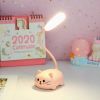 1pc Adjustable Table Lamp; Cartoon Cute Cat Night Light; USB Rechargeable LED Table Light; Child Eye Protection Warm White Desk Lamp