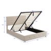 Upholstered Platform Bed with Underneath Storage,Queen Size