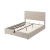 Upholstered Platform Bed with Underneath Storage,Queen Size