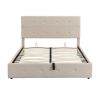 Upholstered Platform Bed with Underneath Storage,Queen Size