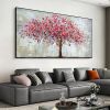 Handmade Oil Painting On Canvas Wall Art Decoration Modern Abstract Red Tree Picture For Home Decor Rolled Frameless Unstretched Painting