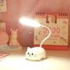 1pc Adjustable Table Lamp; Cartoon Cute Cat Night Light; USB Rechargeable LED Table Light; Child Eye Protection Warm White Desk Lamp