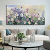 Hand Painted Oil Paintings Hand Painted Wall Art Modern Flowers Blossom Purple Fields Living Room Hallway Bedroom Luxurious Decorative Painting