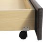 Queen Size Storage Bed Velvet Upholstered Platform Bed with a Big Drawer