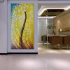 Hand Painted Oil Painting Modern Living Room Home Decor Wall Art Picture White Yellow Flower Tree Thick Palette Knife Oil Painting On Canvas Art