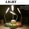 1pc Adjustable Table Lamp; Cartoon Cute Cat Night Light; USB Rechargeable LED Table Light; Child Eye Protection Warm White Desk Lamp