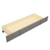 Queen Size Storage Bed Velvet Upholstered Platform Bed with a Big Drawer