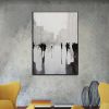 100% Hand Painted Abstract Oil Painting Wall Art Modern Figure Stand On the Street On Canvas Home Decoration For Living Room No Frame