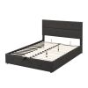 Upholstered Platform Bed with Underneath Storage,Queen Size