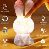 2023 Newest LED Night Light 16Color Rainbow Rabbit Night Light Touch Sensor Room Decor Cute Gift for Kids Children Table Lamp