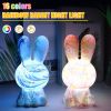 2023 Newest LED Night Light 16Color Rainbow Rabbit Night Light Touch Sensor Room Decor Cute Gift for Kids Children Table Lamp