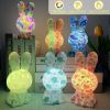 2023 Newest LED Night Light 16Color Rainbow Rabbit Night Light Touch Sensor Room Decor Cute Gift for Kids Children Table Lamp